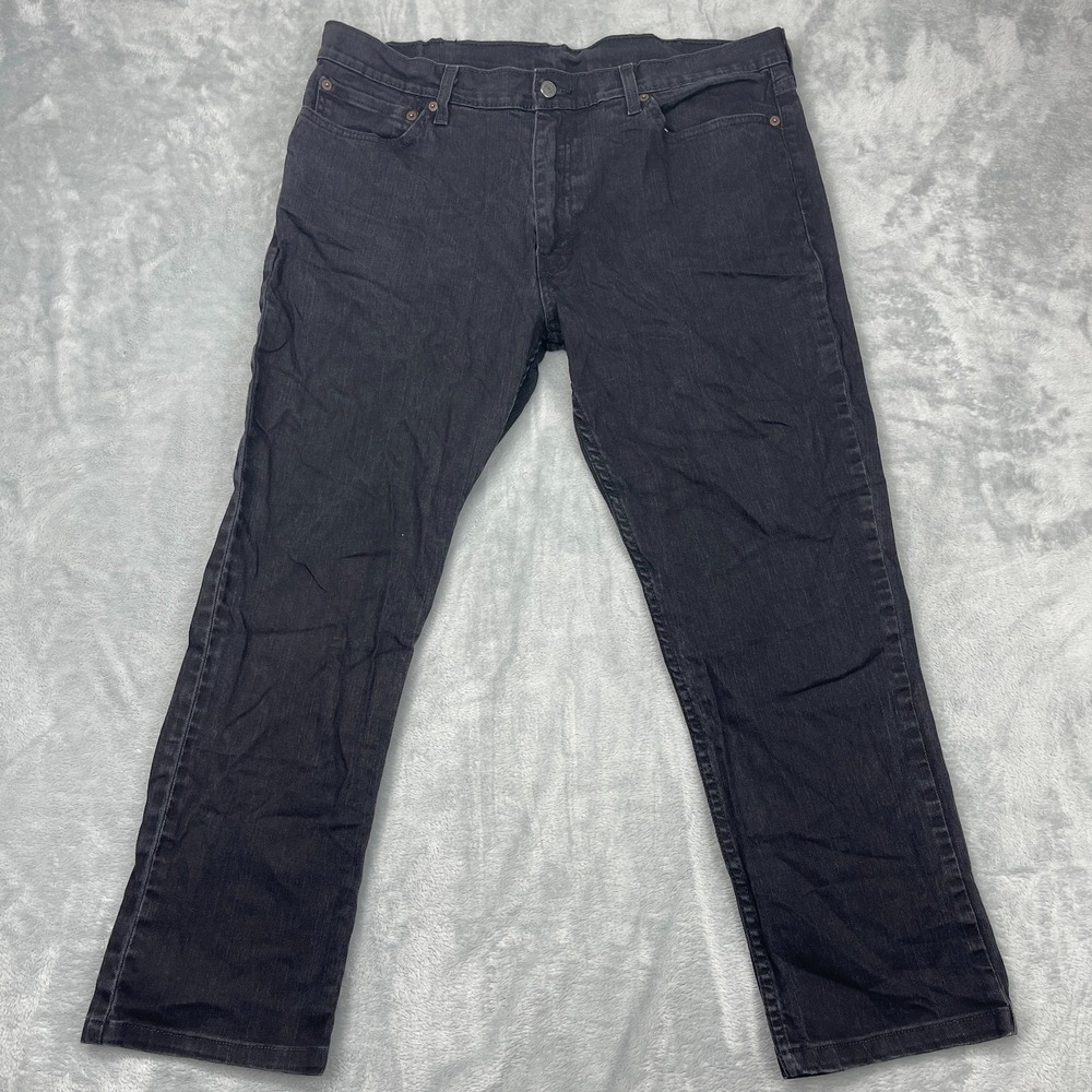 Levi's 511 Jeans Mens 38x32 (38x27) Black Denim Red Tab Straight Leg Streetwear